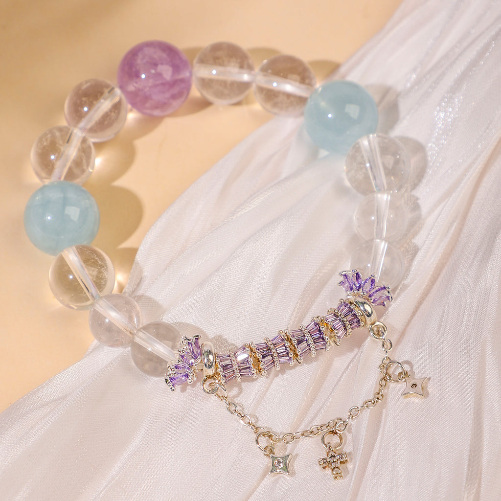 Pink & White Whisper Crystal Bracelet