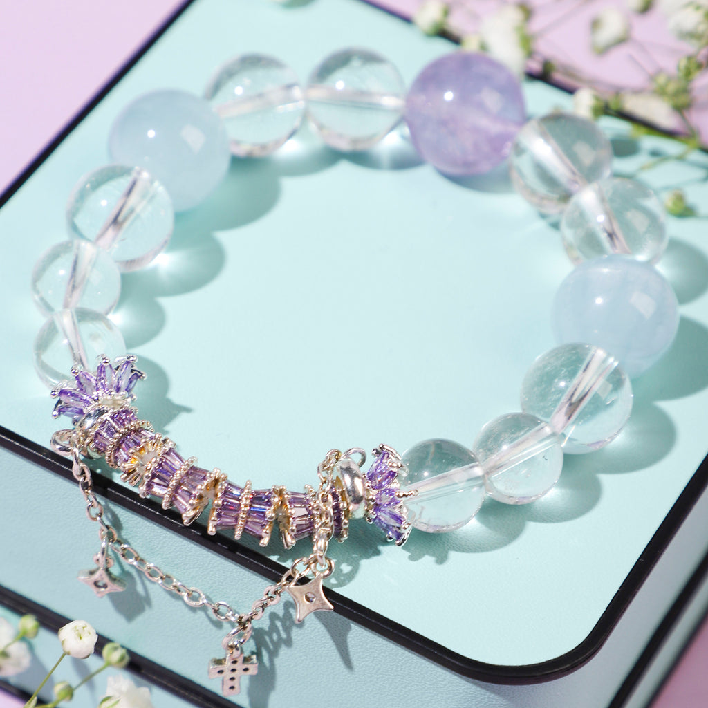 Pink & White Whisper Crystal Bracelet
